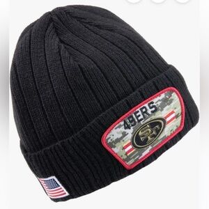 Black 49ers Salute to Service Beanie